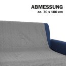 Haustierdecke mit wattierter Zwischeneinlage - 70cm x 100cm - Grau