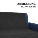 Haustierdecke mit wattierter Zwischeneinlage - 70cm x 100cm - Schwarz
