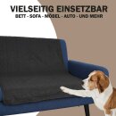 Haustierdecke mit wattierter Zwischeneinlage - 70cm x 100cm - Schwarz