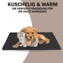 Haustierdecke mit wattierter Zwischeneinlage - 70cm x 100cm - Schwarz