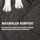 Haustierdecke mit wattierter Zwischeneinlage - 70cm x 100cm - Schwarz