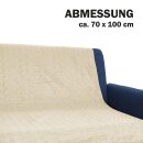 Haustierdecke mit wattierter Zwischeneinlage - 70cm x 100cm - Creme