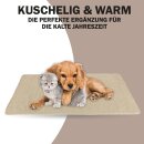 Haustierdecke mit wattierter Zwischeneinlage - 70cm x 100cm - Creme