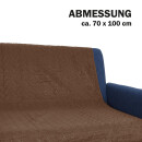Haustierdecke mit wattierter Zwischeneinlage - 70cm x 100cm - Braun