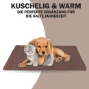 Haustierdecke mit wattierter Zwischeneinlage - 70cm x 100cm - Braun