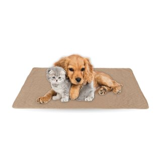 Haustierdecke mit wattierter Zwischeneinlage - 70cm x 100cm - Beige