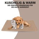 Haustierdecke mit wattierter Zwischeneinlage - 70cm x 100cm - Beige