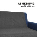Haustierdecke mit wattierter Zwischeneinlage - 80cm x 120cm - Anthrazit