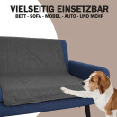 Haustierdecke mit wattierter Zwischeneinlage - 80cm x 120cm - Anthrazit