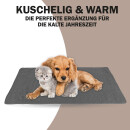 Haustierdecke mit wattierter Zwischeneinlage - 80cm x 120cm - Anthrazit
