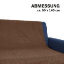 Haustierdecke mit wattierter Zwischeneinlage - 90cm x 140cm - Braun