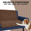 Haustierdecke mit wattierter Zwischeneinlage - 90cm x 140cm - Braun