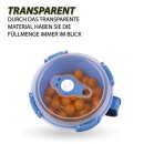 Frischhaltebox mit Deckel - Fresh System 0,85 Liter - Frühstücksschale - Blau