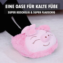 Fußwärmer ohne Strom Lammfloroptik Universalgröße Schwein