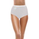 Damen Hüftslip 5er Pack - weiß / bestickt - XXL / 52-54