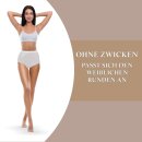 Damen Hüftslip 5er Pack - weiß / bestickt - XXL / 52-54