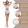 Damen Hüftslip 5er Pack - weiß / bestickt - XXL / 52-54