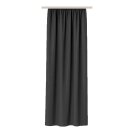 Gardine Blickdicht "Ellen" mit Universalband - 140x145 cm - Schwarz