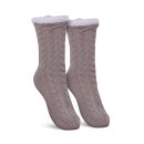 Hüttensocken "Zopfmuster" - Beige - 36-42...