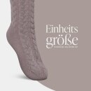 Hüttensocken "Zopfmuster" - Beige - 36-42 - (1 Paar)