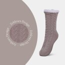 Hüttensocken "Zopfmuster" - Beige - 36-42 - (1 Paar)