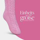 Hüttensocken "Zopfmuster" - Rosa - 36-42 - (1 Paar)