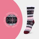 Hüttensocken "Schneeflocke" Gr. 36-42 Schwarz 1 Paar