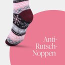 Hüttensocken "Schneeflocke" Gr. 36-42 Schwarz 1 Paar