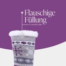 Hüttensocken "Schneeflocke" Gr. 36-42 Grau 1 Paar
