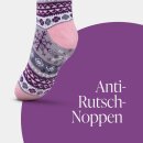 Hüttensocken "Schneeflocke" Gr. 36-42 Grau 1 Paar