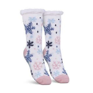 Hüttensocken "Schneeflocke" Gr. 36-42 Creme 1 Paar