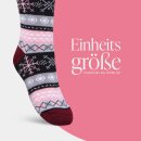 Hüttensocken "Schneeflocke" Gr. 36-42 Schwarz 2 Paar