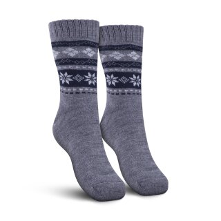 Hüttensocken "Norweger" - Grau - 39-44 - (1 Paar)