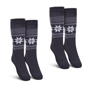 Hüttensocken "Norweger" - Schwarz - 39-44 - (2 Paar)