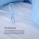 Stillkissen 190cm - Schwangerschaftskissen - Blau (Punkte)
