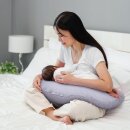 Schwangerschaftskissen Stillkissen 190cm Grau ( Punkte )