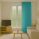 Gardine Blickdicht "Ellen" mit Universalband - 140x145 cm - Türkis