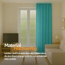 Gardine Blickdicht "Ellen" mit Universalband - 140x145 cm - Türkis