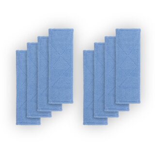 Bodenwischer Ersatzbezug blau 40cm, Mikrofaser - 8er Pack (8 Stück)