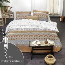 Bettwäsche-Set 2-teilig Satin-Baumwolle 155x220/80x80cm Ikat Dreams