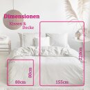 Bettwäsche-Set 2-teilig Satin-Baumwolle 155x220/80x80cm Timeless Chic