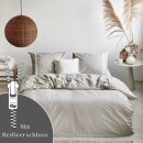 Bettwäsche-Set 2-teilig Satin-Baumwolle 155x220/80x80cm Timeless Chic