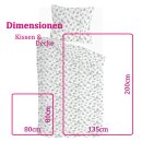 Bettwäsche-Set 2-teilig "Byrklund" 135x200/80x80cm Spotty Animal Green