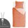 Bettwäsche-Set Byrklund 2-teilig 135x200/80x80cm Side Way Terracotta/White