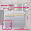 Bettwäsche-Set 2-teilig "Byrklund" 155x220/80x80cm  Golden Stripes
