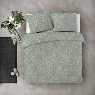 Bettwäsche-Set 2-teilig "Byrklund" 155x220/80x80cm  Sunny Palms Jade