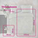 Bettwäsche-Set 2-teilig "Byrklund" 155x220/80x80cm  Sunny Palms Jade