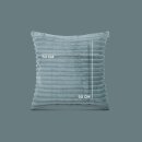 Kissenbezug Cord-Optik Graugrün 50x50cm