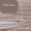 Nackenrolle Kissen XXL Cord-Optik 20x70cm  Hellbraun