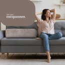 Nackenrolle Kissen XXL Cord-Optik 20x70cm  Hellbraun